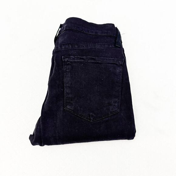 Frame Le Skinny de Jeanne Black Denim Jeans Gold Button SIze 27 - Picture 1 of 9